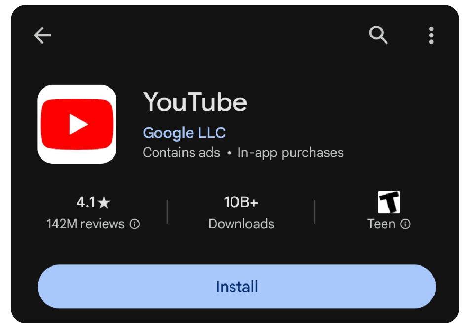 Download and Install YouTube